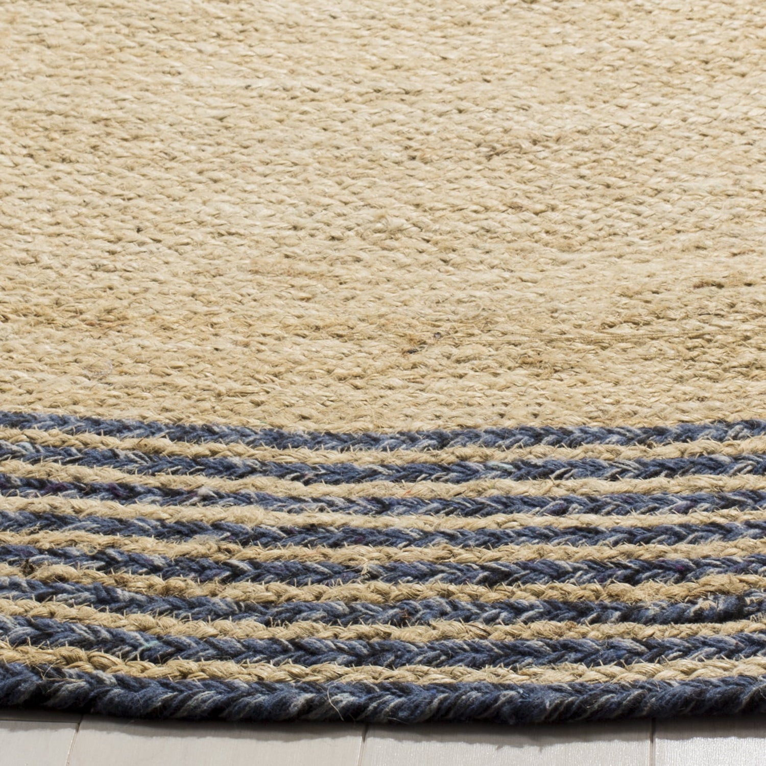 Braided Cotton Jute Rug – Handmade Area Carpet for Boho, Farmhouse & Modern Interiors
