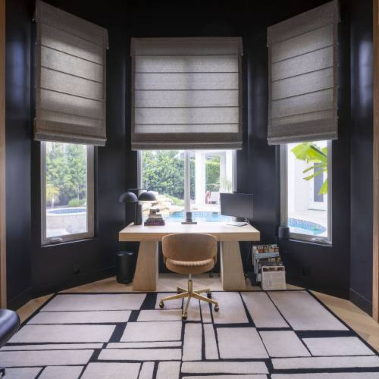 Hand Tufted Grid Carpet, Luxury Tufted Carpets