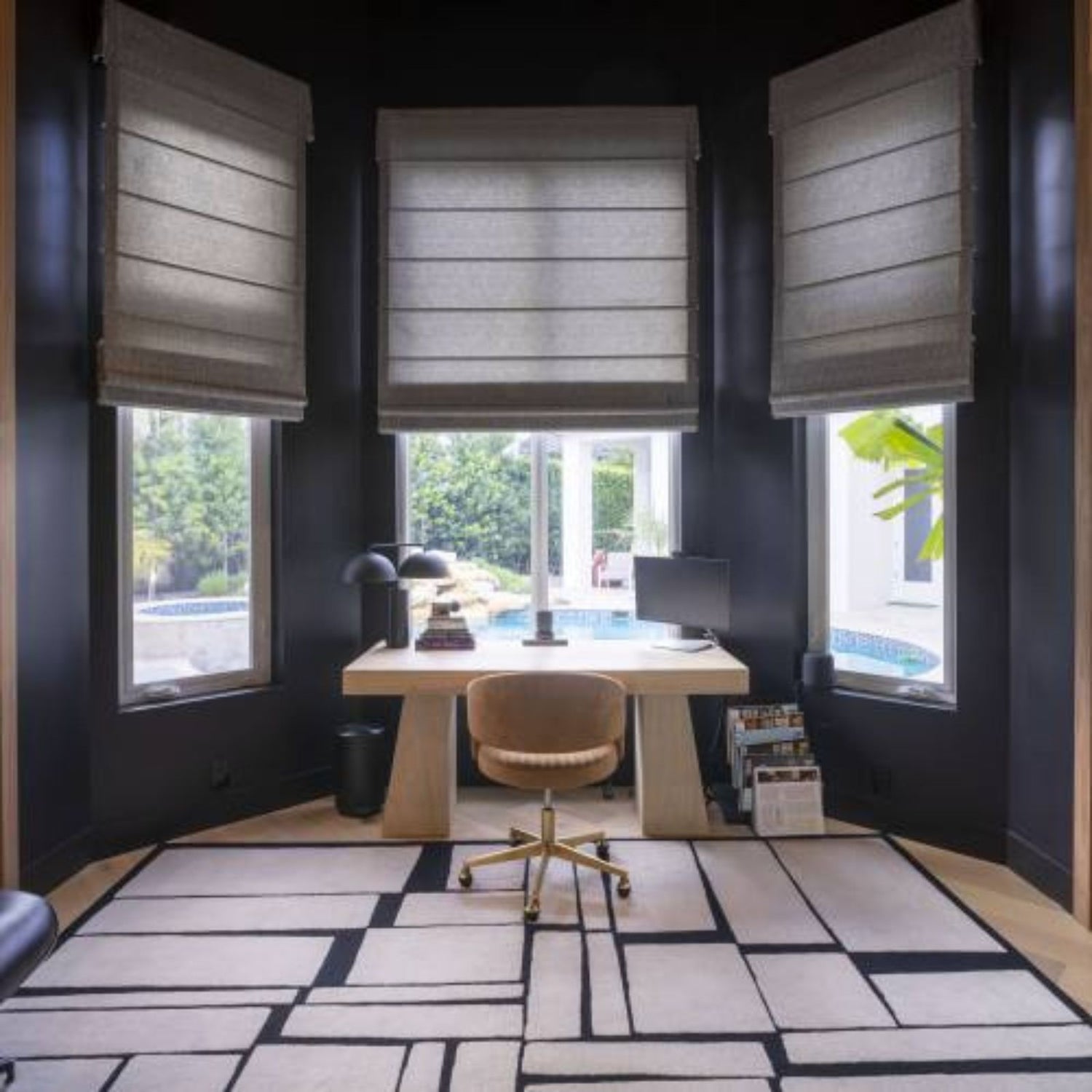 Hand Tufted Grid Carpet, Luxury Tufted Carpets