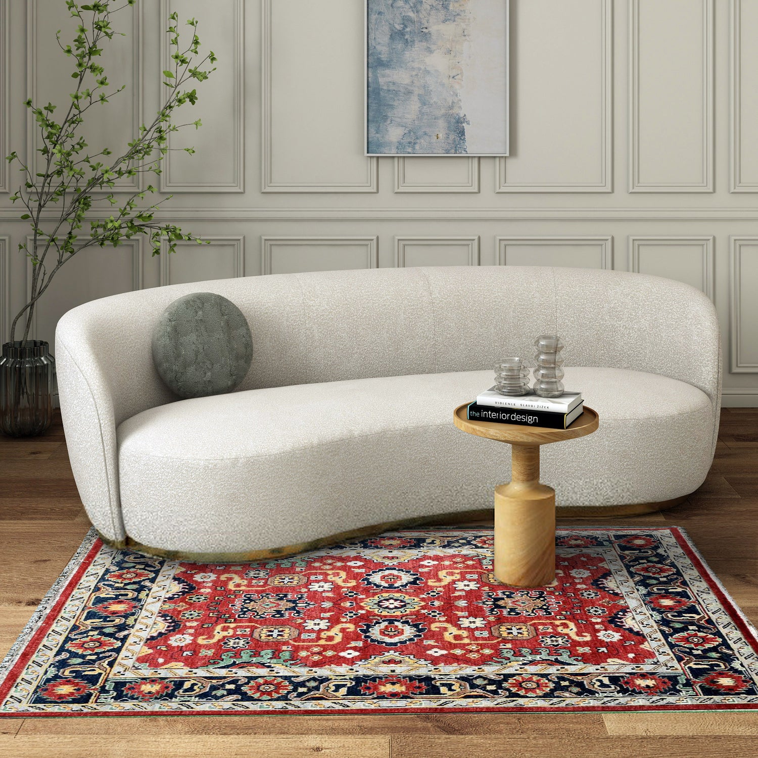 Turkish Vintage Oushak Carpet, Modern Oushak Rugs