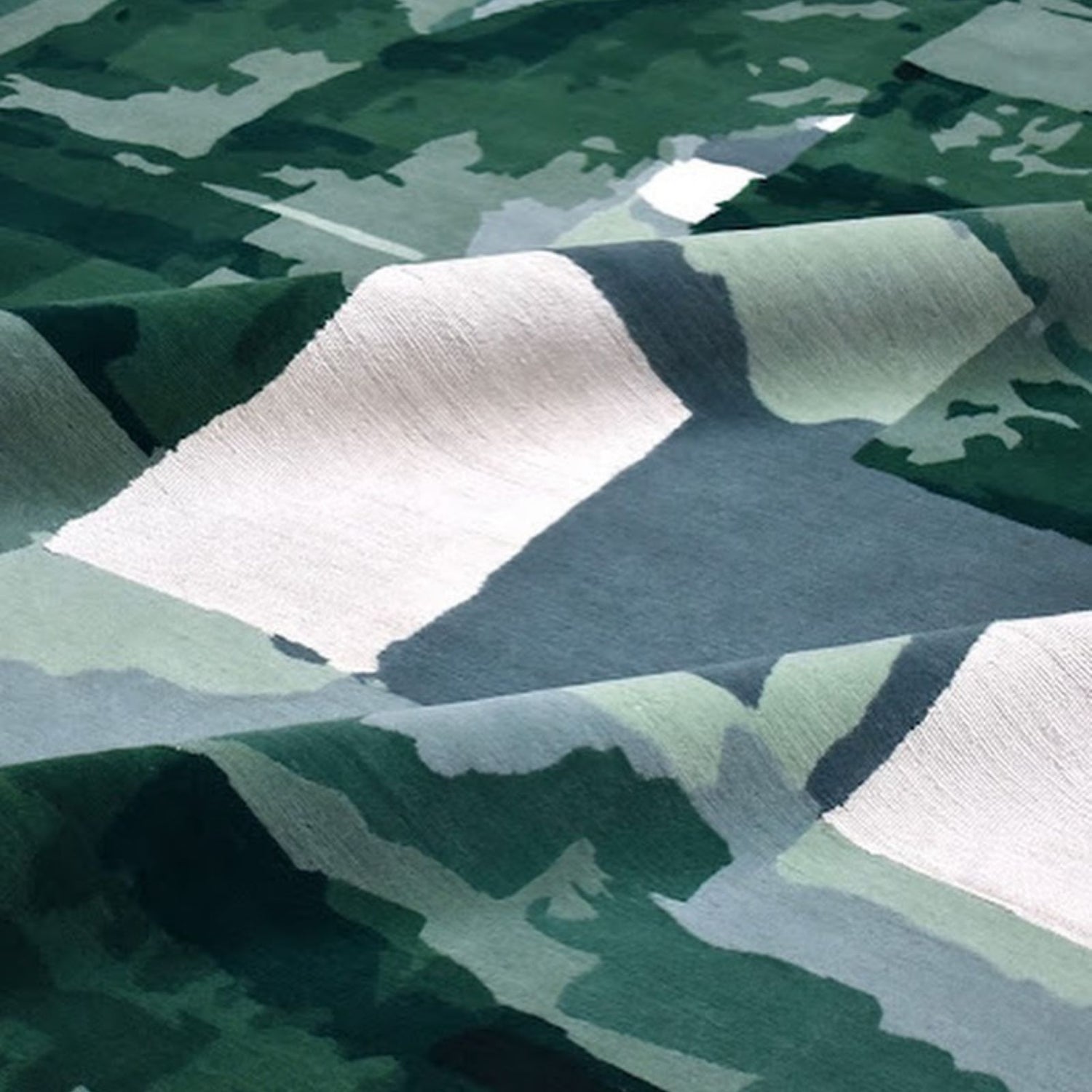 Eco-Friendly Tufted Rugs, Hand Tufted Floor Carpet, Green