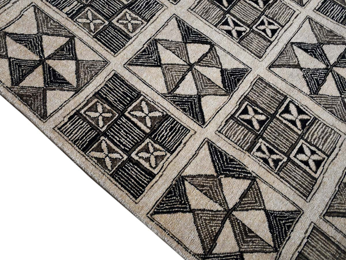 Handmade Silk Viscose Carpets, Exclusive Knotted Modern Carpet