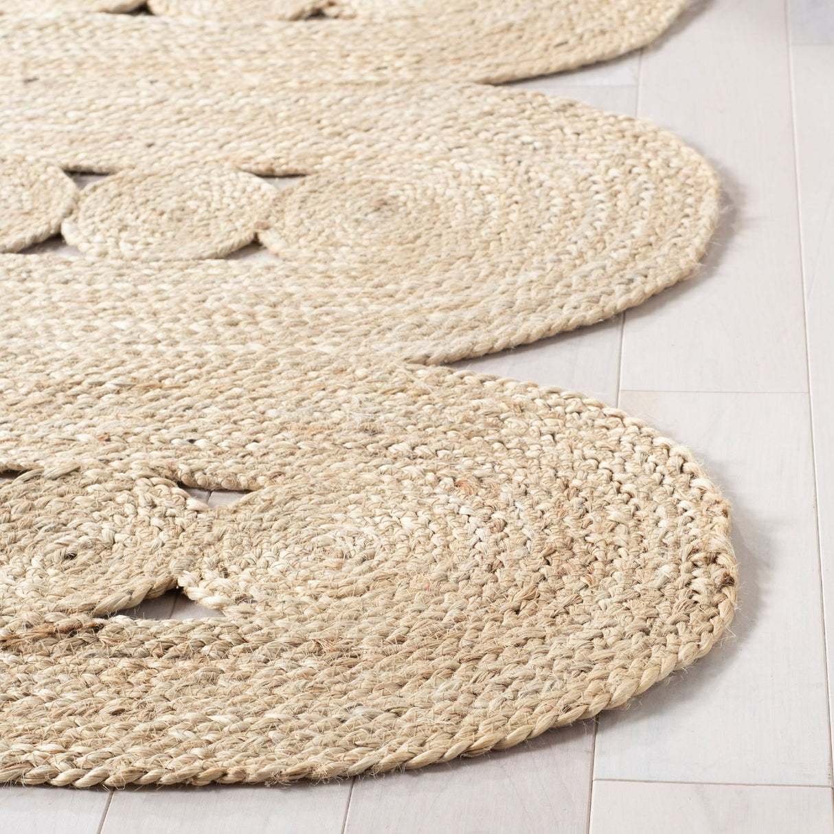 Braided Geometric Jute Rug – Handmade Kaelee Natural Fiber Area Rug