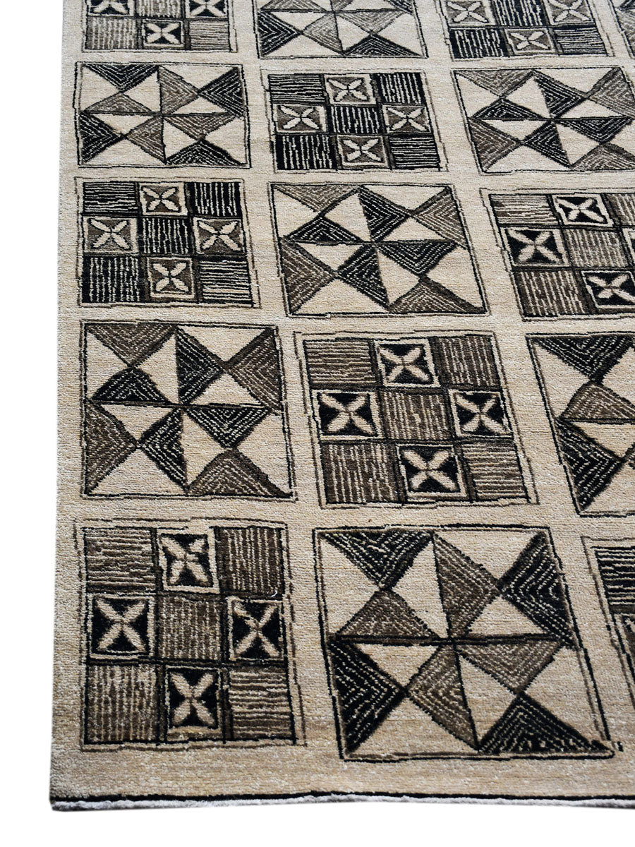 Handmade Silk Viscose Carpets, Exclusive Knotted Modern Carpet