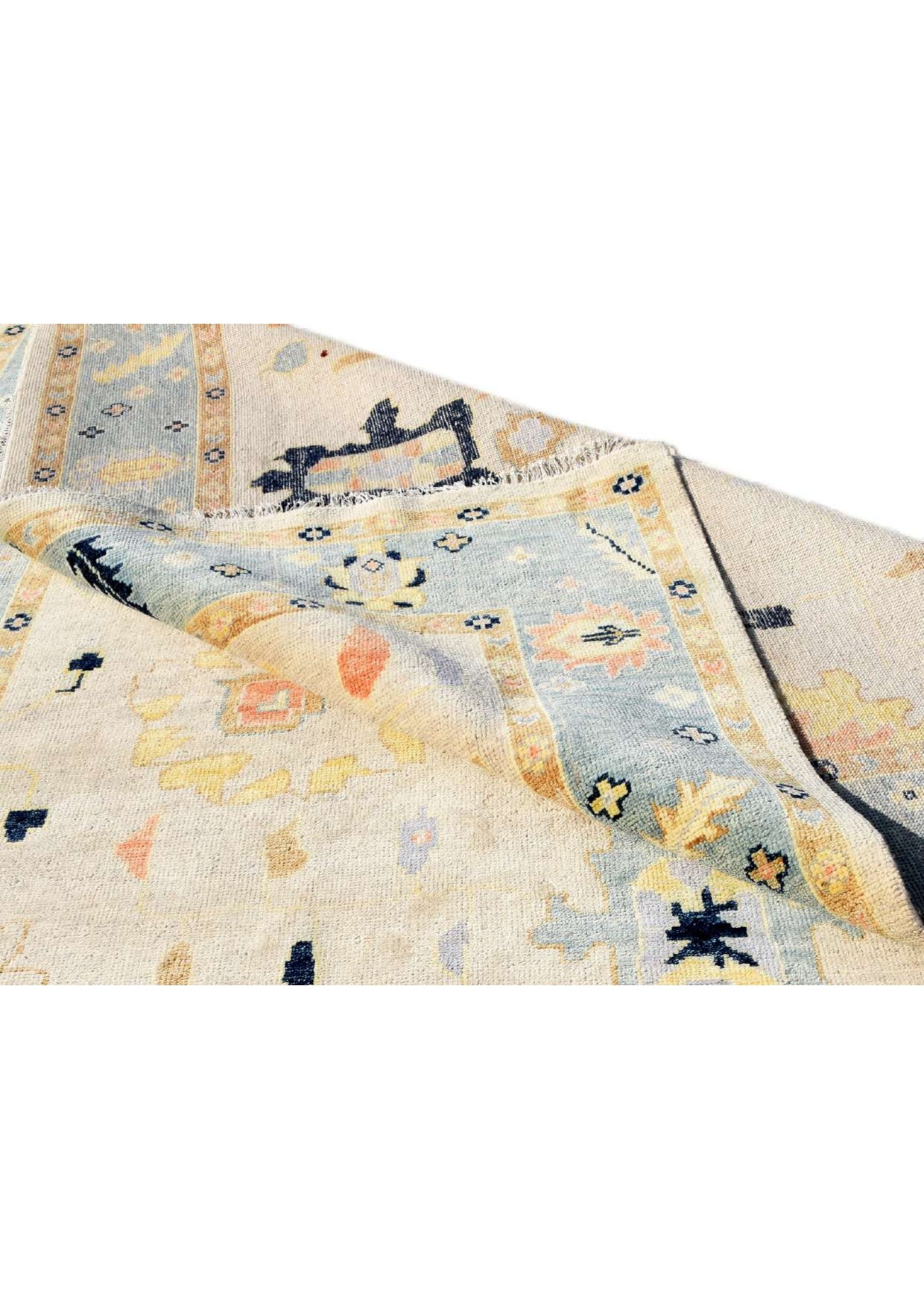 Wool Rug for Living Room With Abstract Designer Rug,Handwoven Oushak Rugs