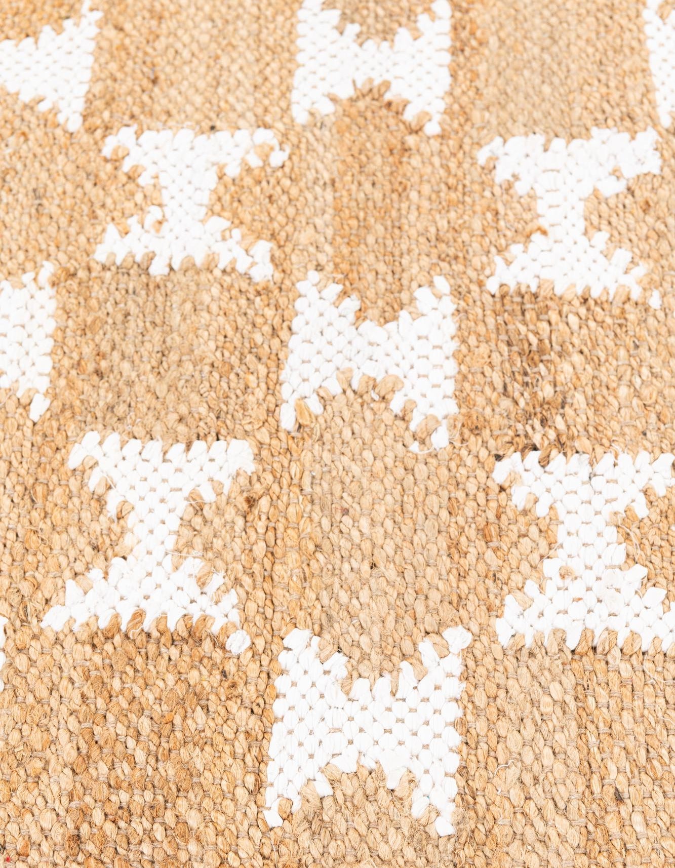 Beige Hand Braided Jute Rug, Hemp Jute Rug