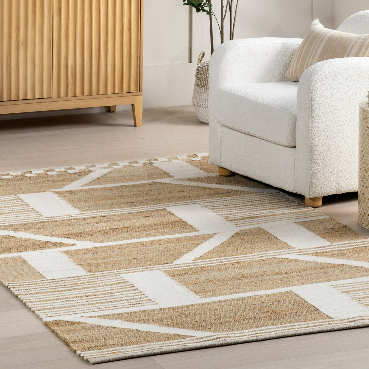Braided Area Hemp Jute Rug Hand tufted Rug For Bedroom
