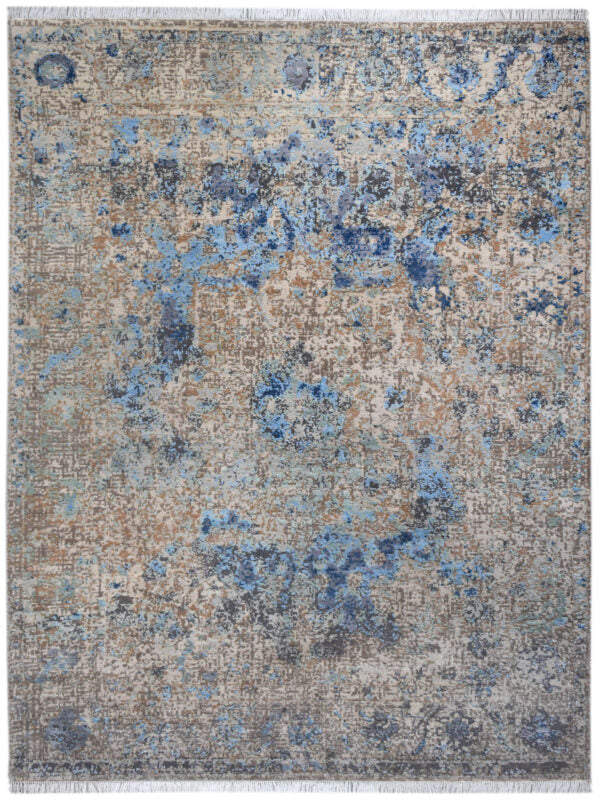 Contemporary Hand Knotted Carpet, Exclusive Knotted Modern Carpet