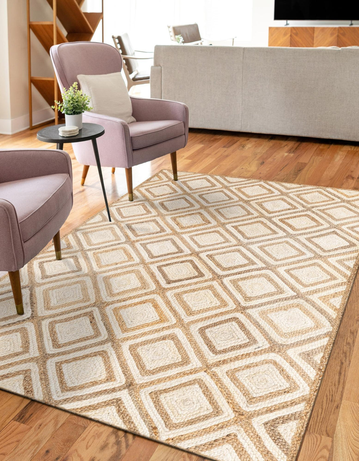 Hand Braided Jute Rug – Eco-Friendly Denim Braided Area Rug for Rustic Décor