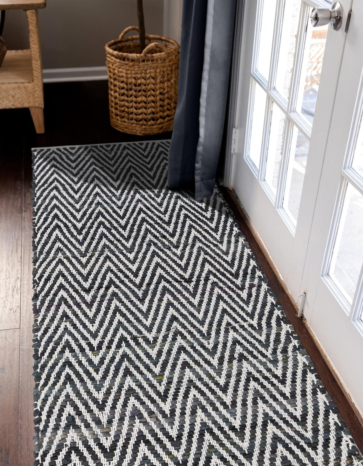 Indian Hand Braided Colorful Cotton Jute Rug