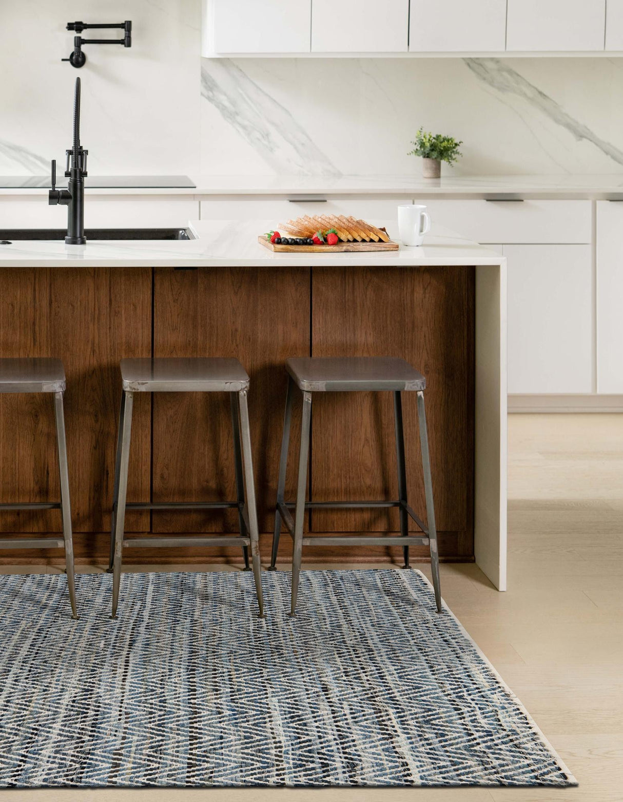 Indian Hand Braided Colorful Cotton Jute Rug