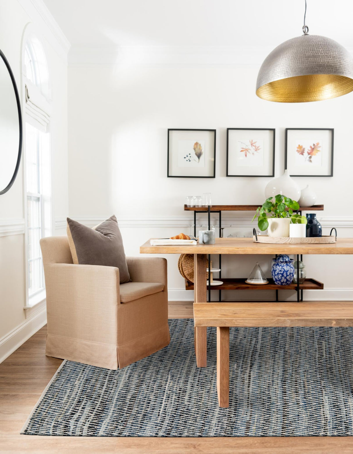 Indian Hand Braided Colorful Cotton Jute Rug