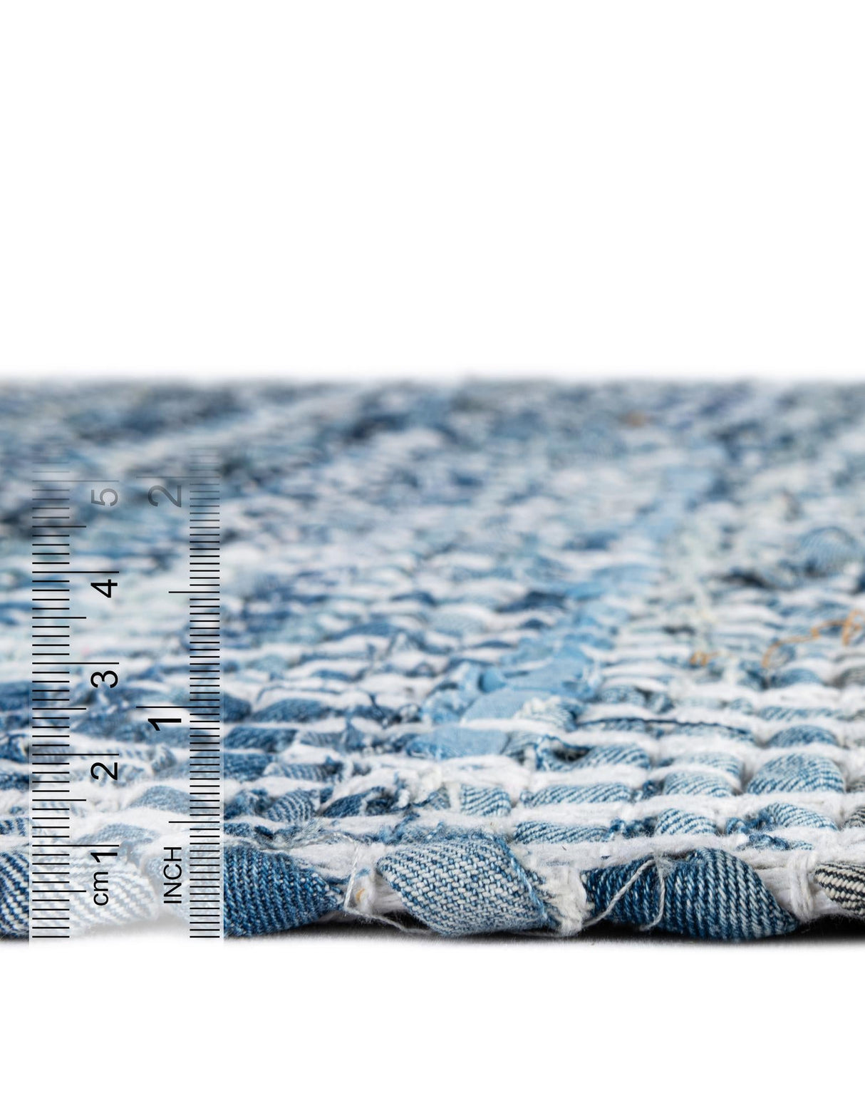 Indian Hand Braided Colorful Cotton Jute Rug