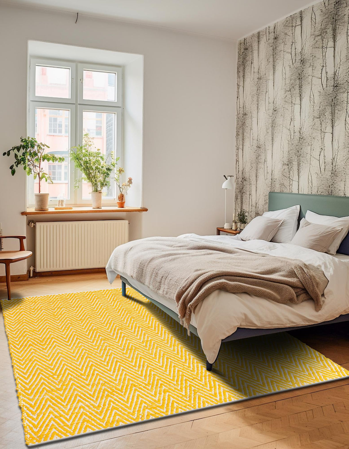 Indian Hand Braided Colorful Cotton Jute Rug