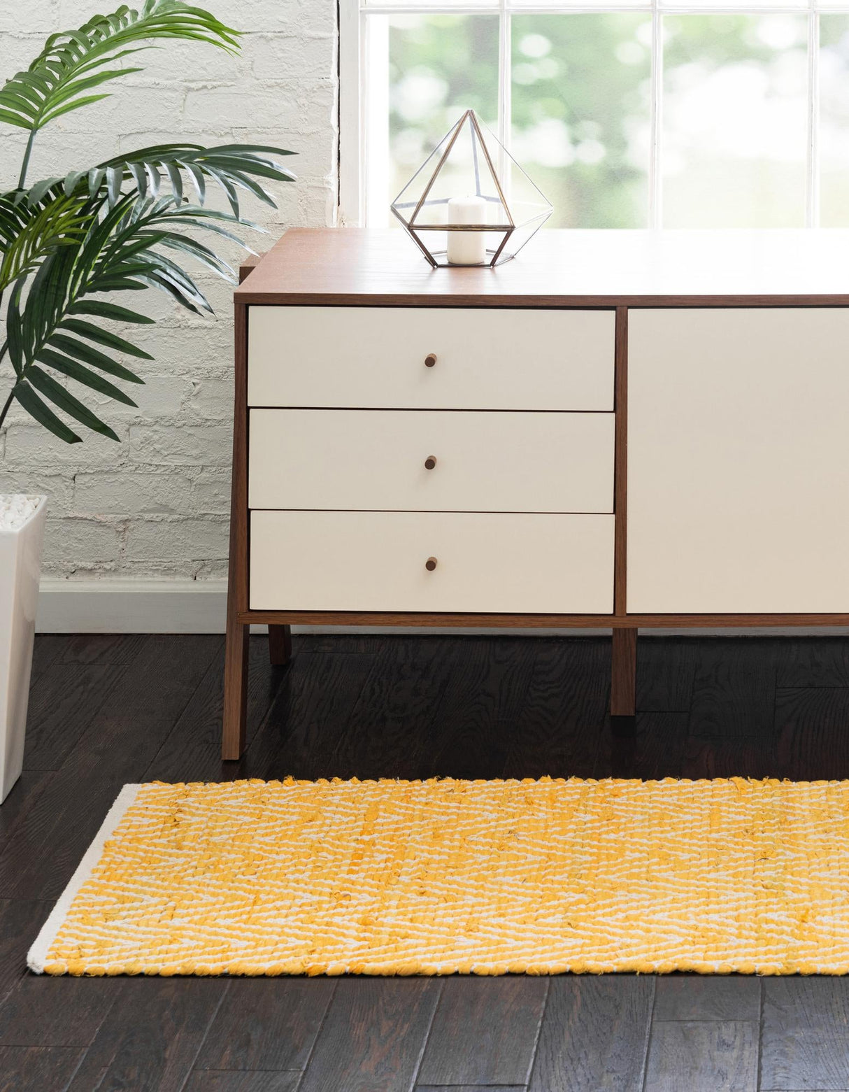 Indian Hand Braided Colorful Cotton Jute Rug