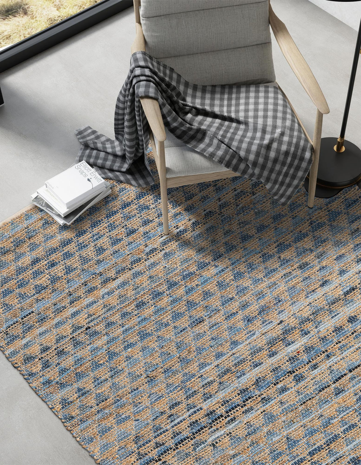Hand Woven Cotton-Jute Rug, Sustainable Home Décor Rug