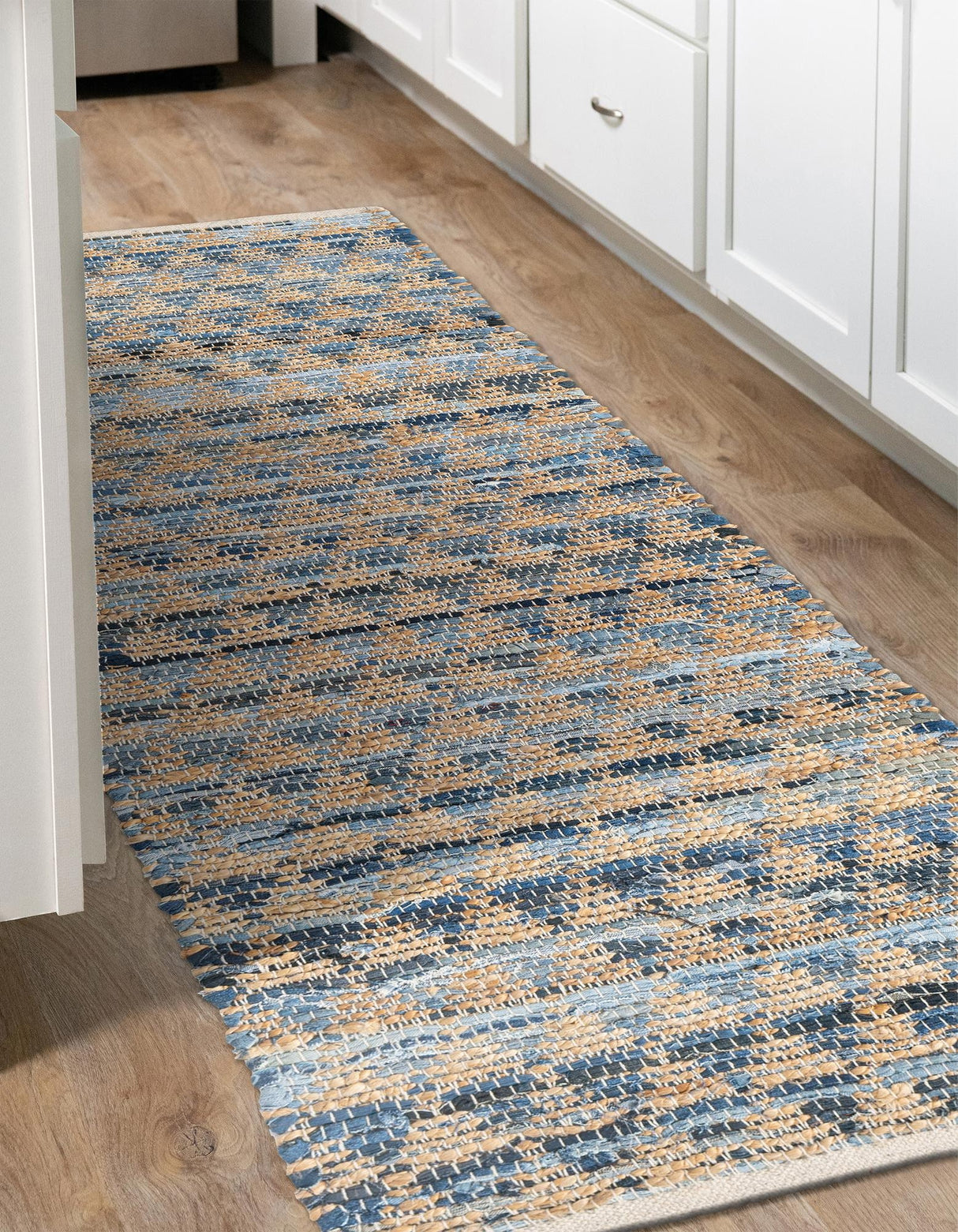 Hand Woven Cotton-Jute Rug, Sustainable Home Décor Rug