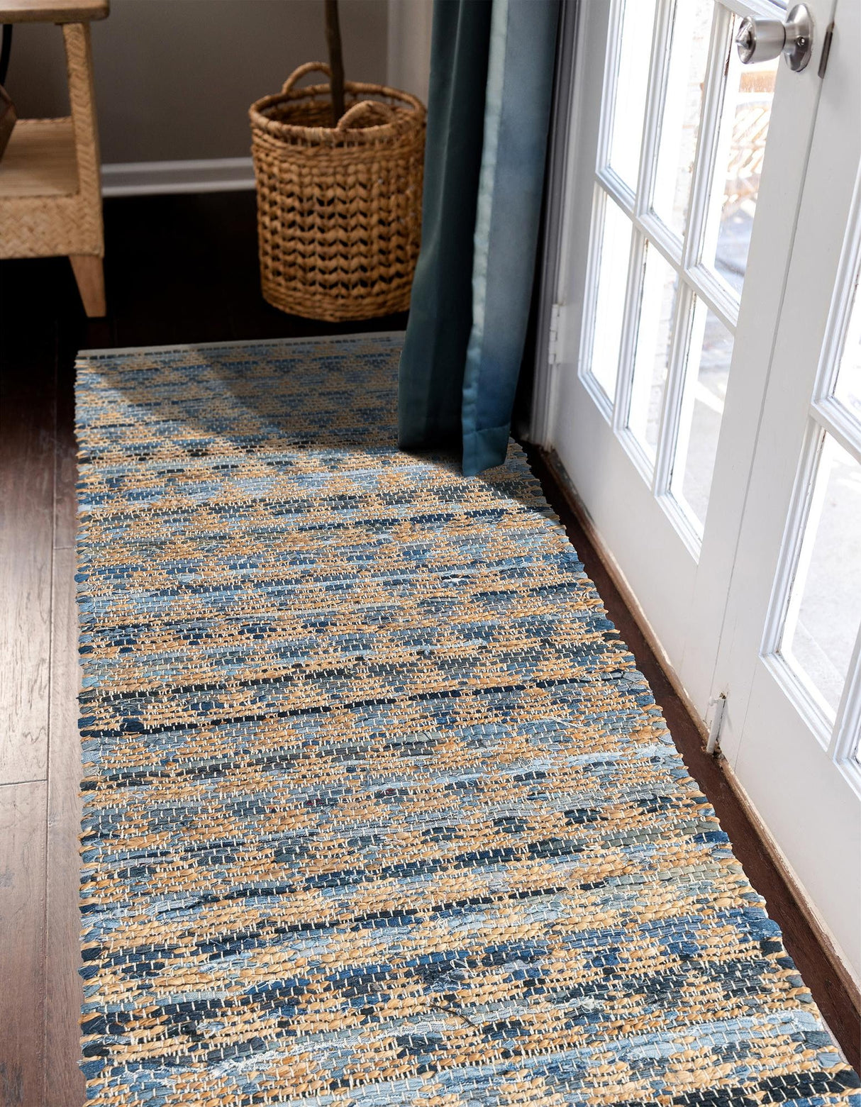 Hand Woven Cotton-Jute Rug, Sustainable Home Décor Rug