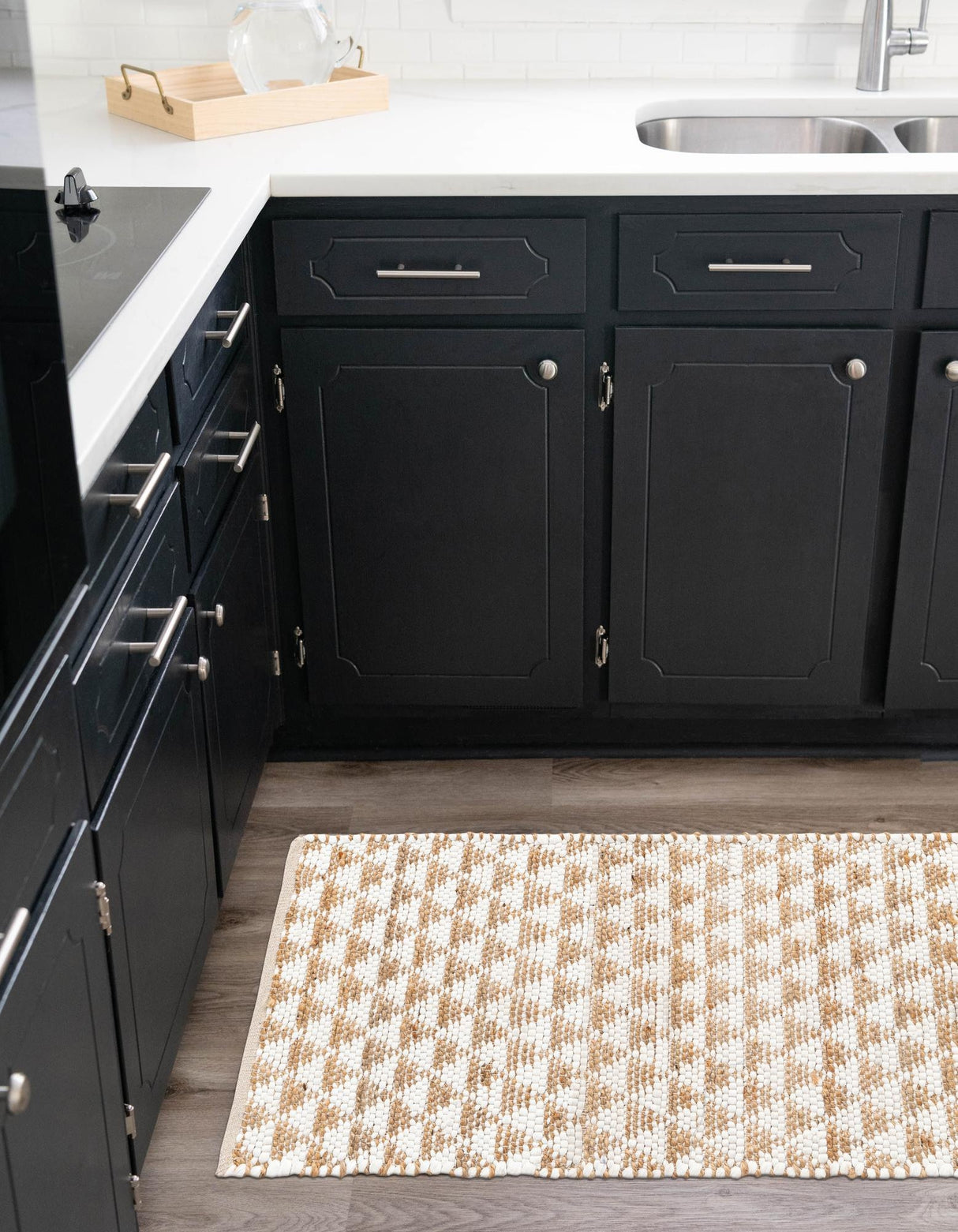 Hand Woven Cotton-Jute Rug, Sustainable Home Décor Rug