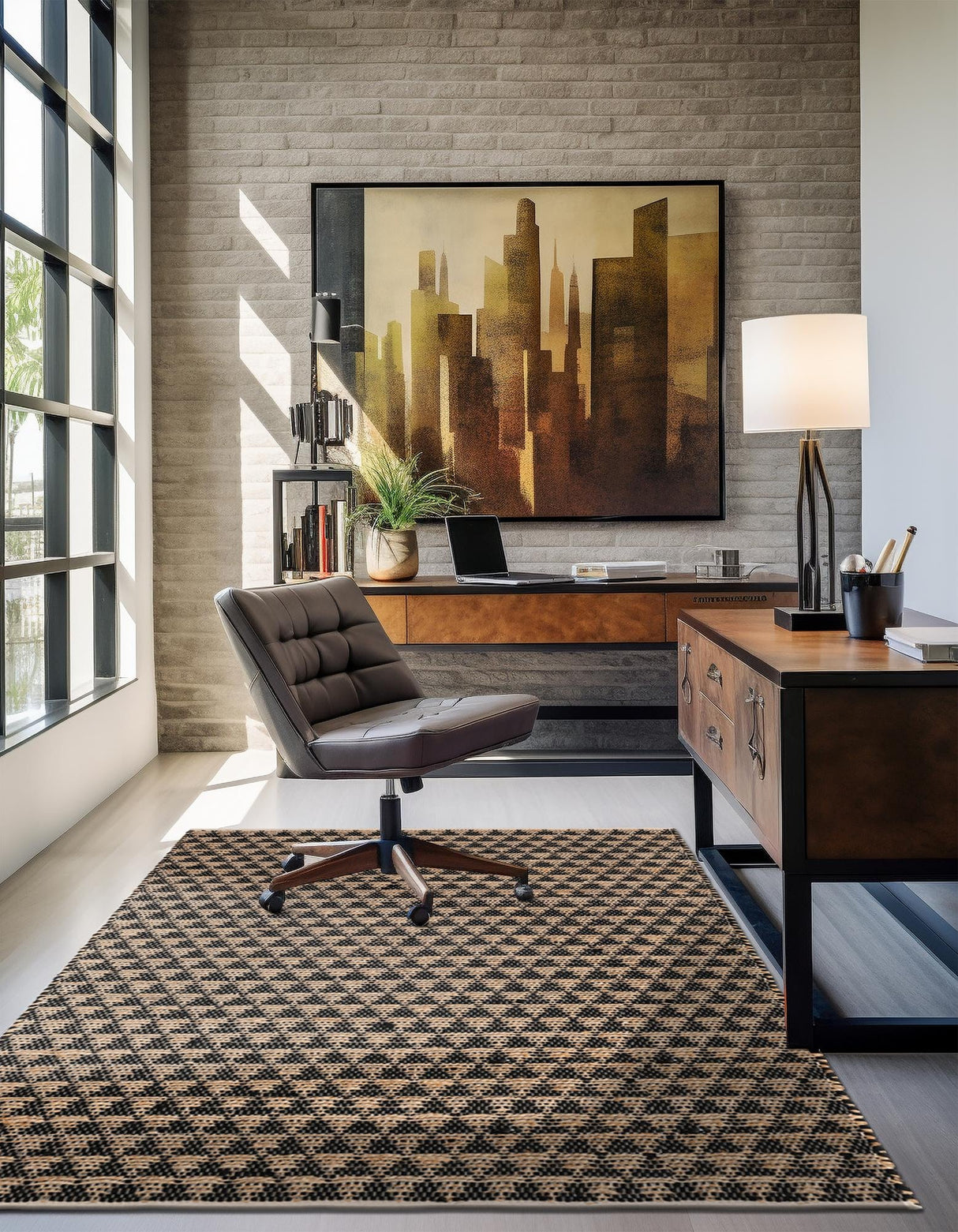 Hand Woven Cotton-Jute Rug, Sustainable Home Décor Rug