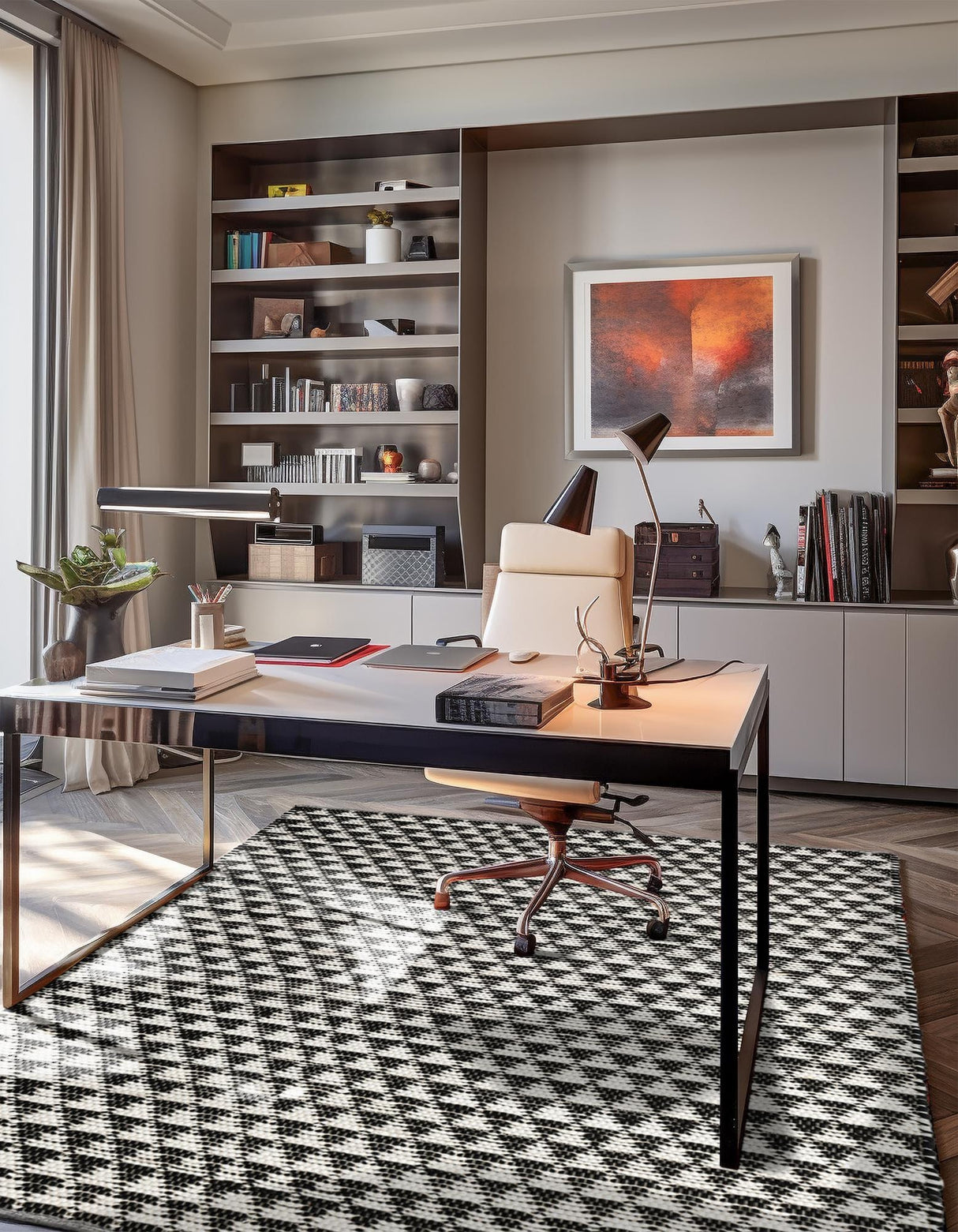 Hand Woven Cotton-Jute Rug, Sustainable Home Décor Rug