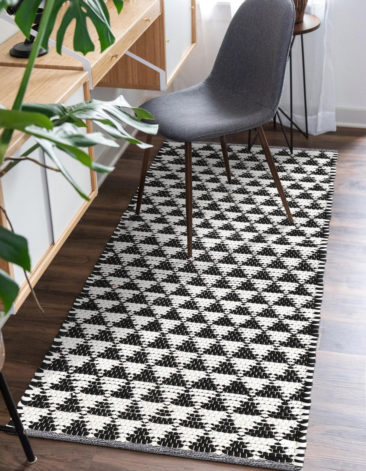 Hand Woven Cotton-Jute Rug, Sustainable Home Décor Rug