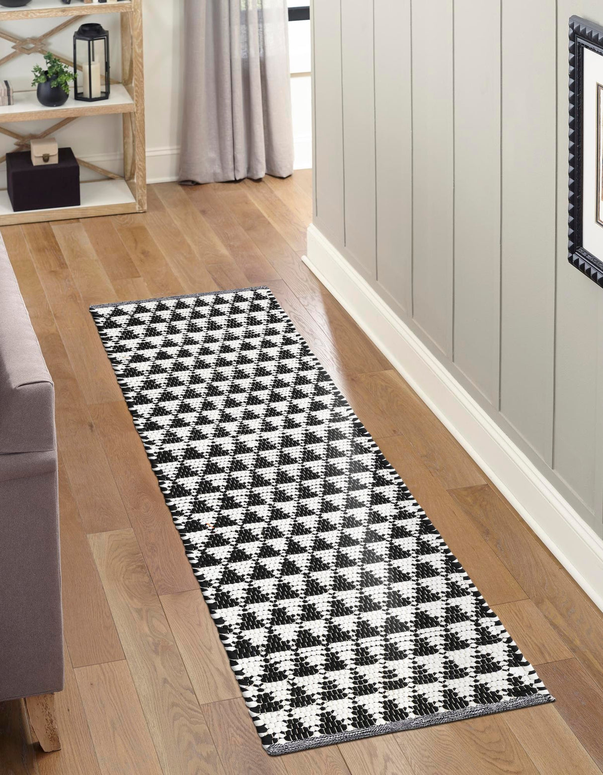 Hand Woven Cotton-Jute Rug, Sustainable Home Décor Rug