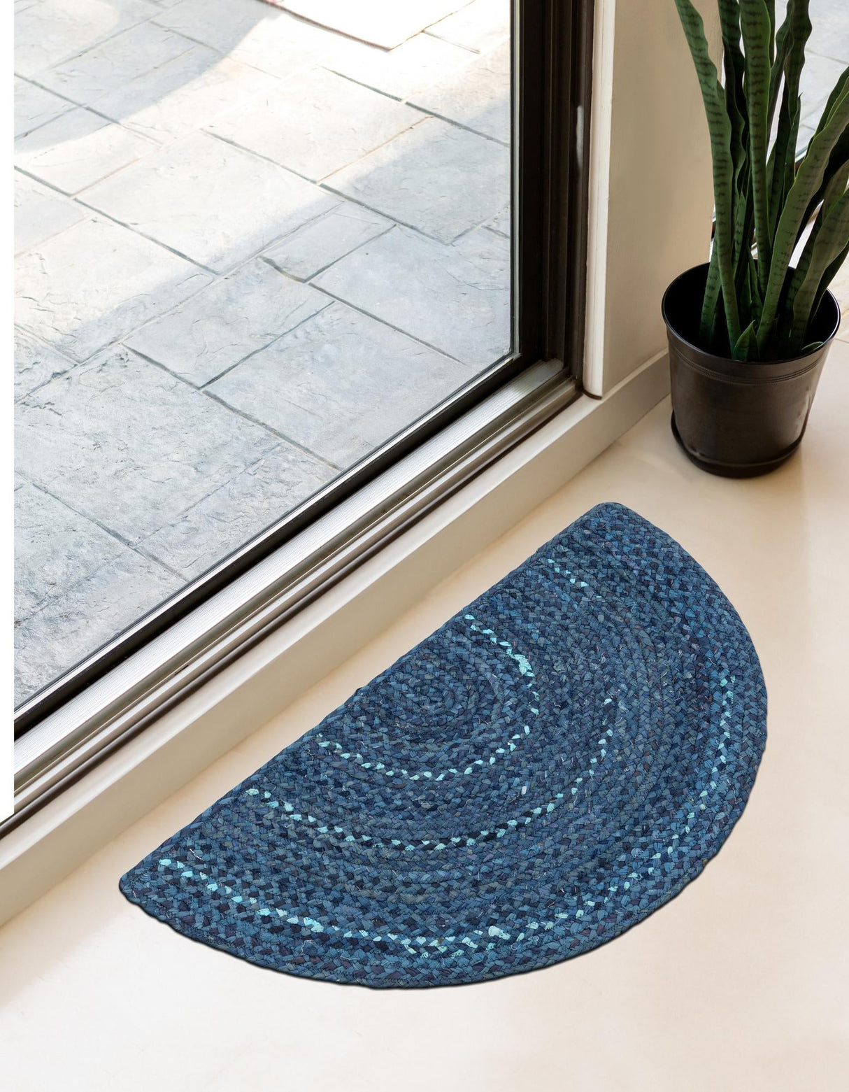 Hand Braided Chindi Hearth Rug