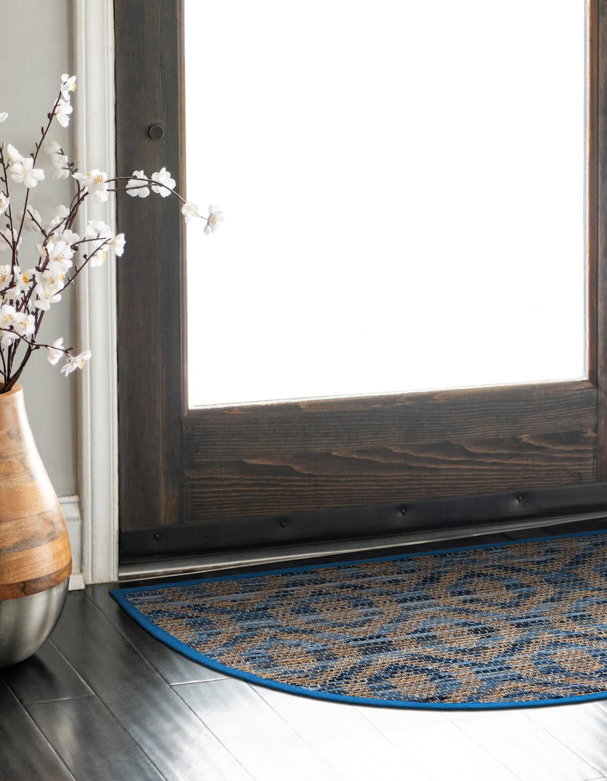 Hand Woven Chindi Jute Hearth Rug for Living Room