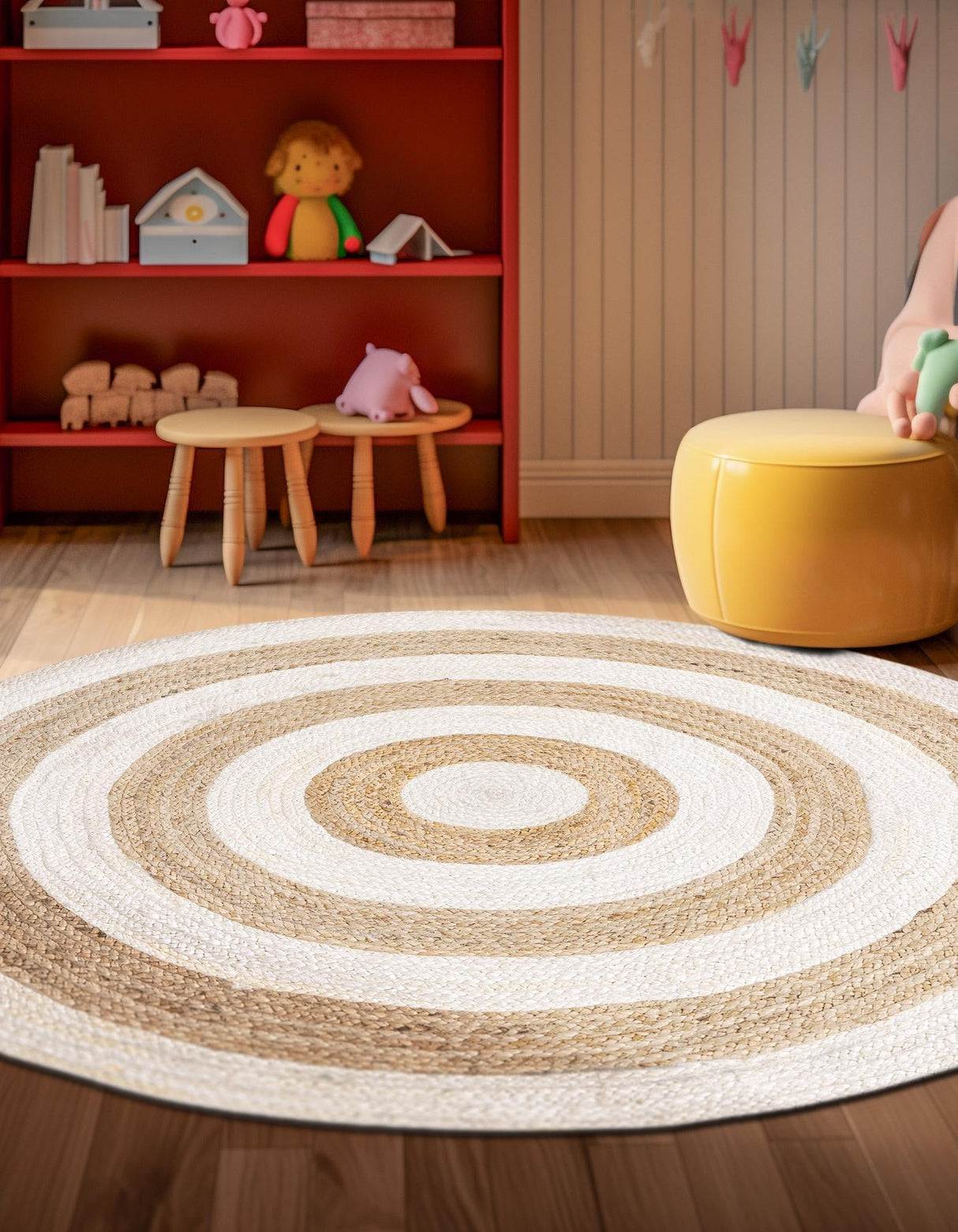 Eco-Friendly Hand Braided Jute Rug – Artisan Natural Fiber Rug from India