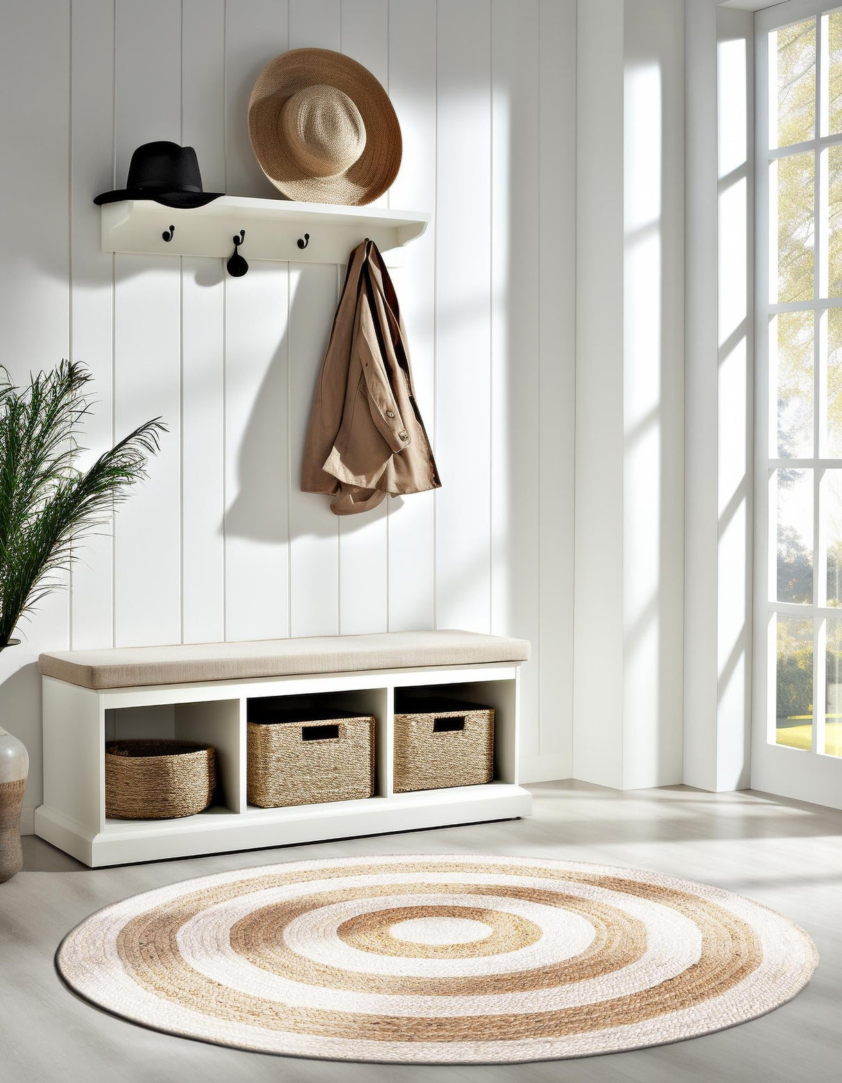 Eco-Friendly Hand Braided Jute Rug – Artisan Natural Fiber Rug from India