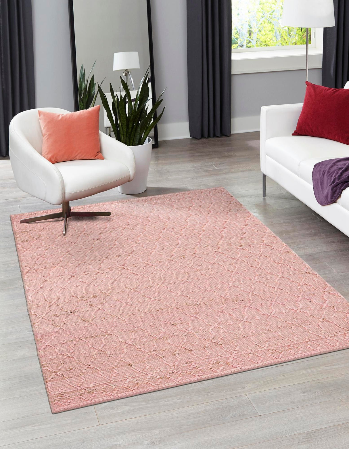Hand Woven Larsa Colorful Hemp Jute Rug