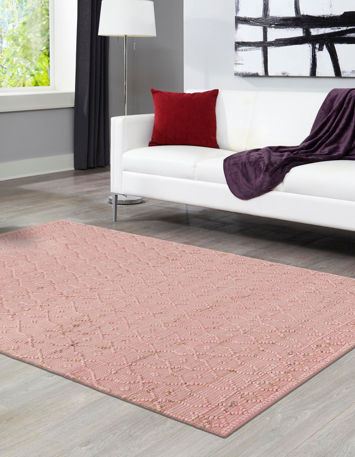 Hand Woven Larsa Colorful Hemp Jute Rug