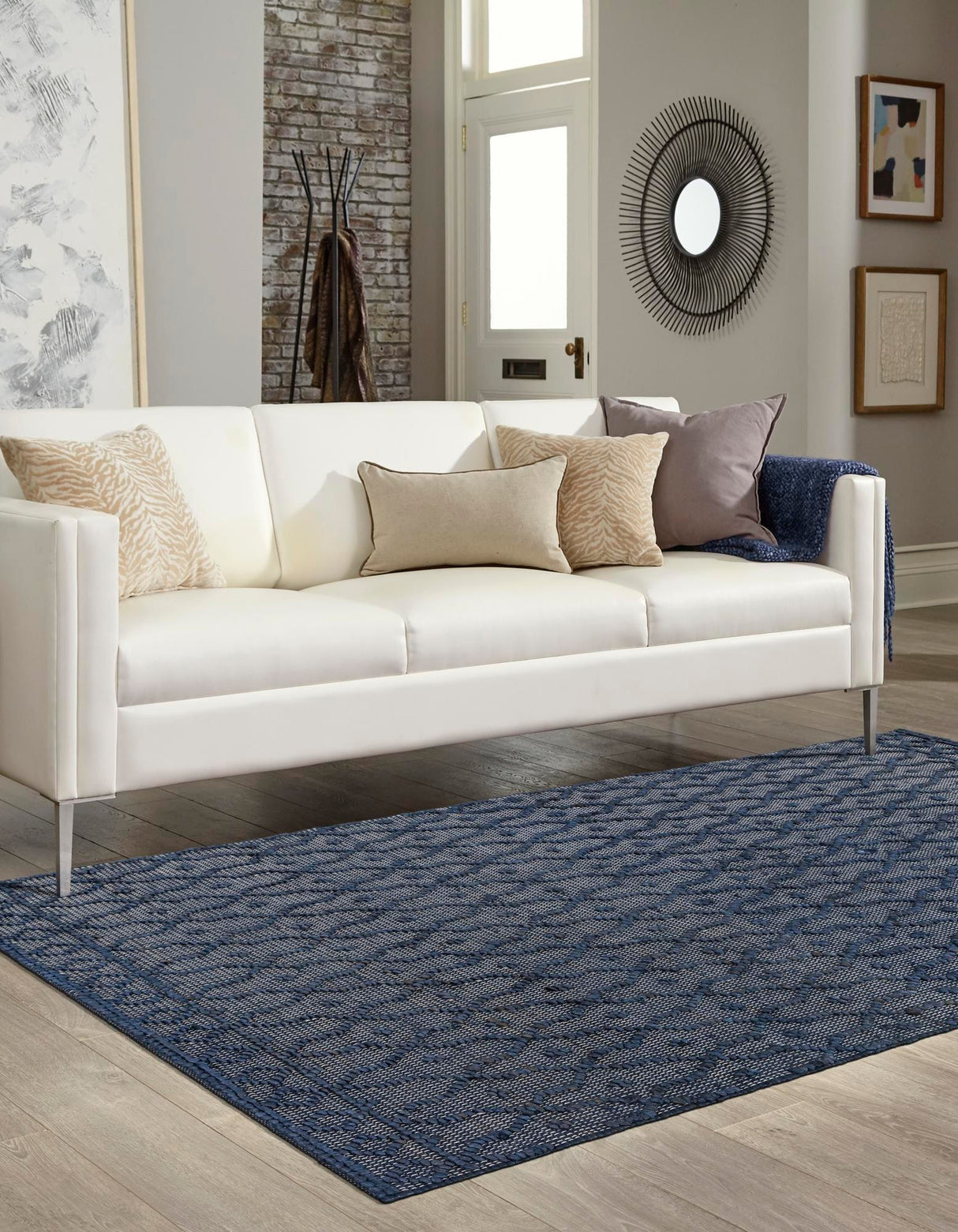 Hand Woven Larsa Colorful Hemp Jute Rug