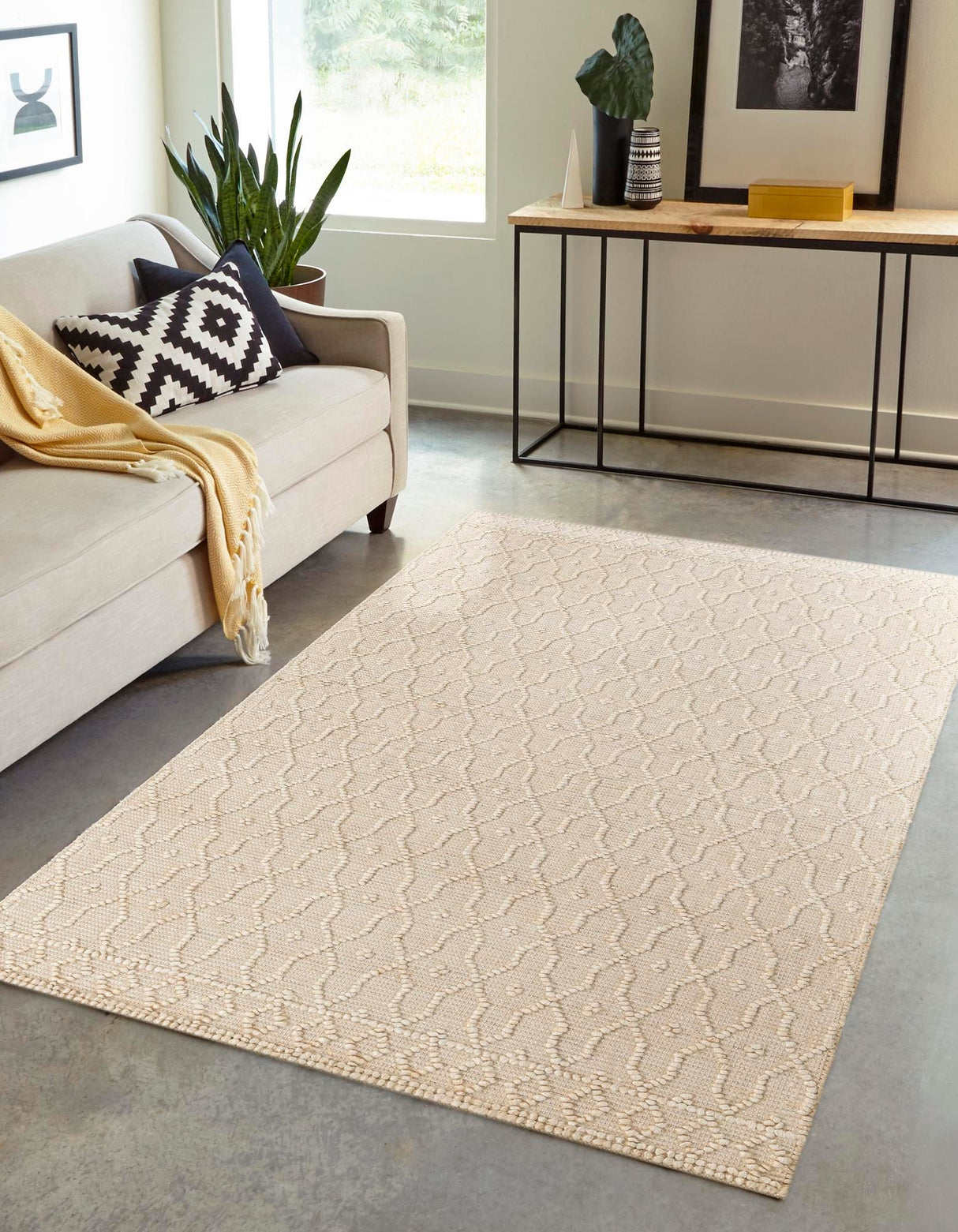 Hand Woven Larsa Colorful Hemp Jute Rug