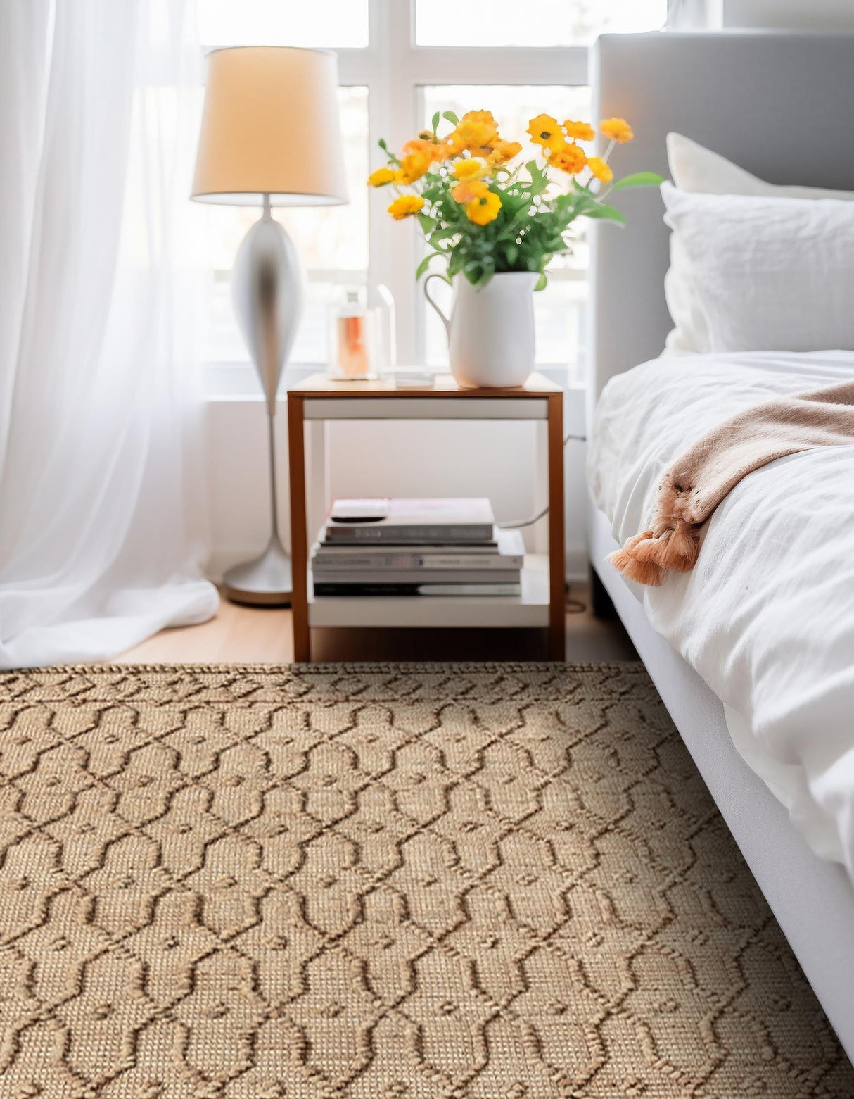 Hand Woven Larsa Colorful Hemp Jute Rug