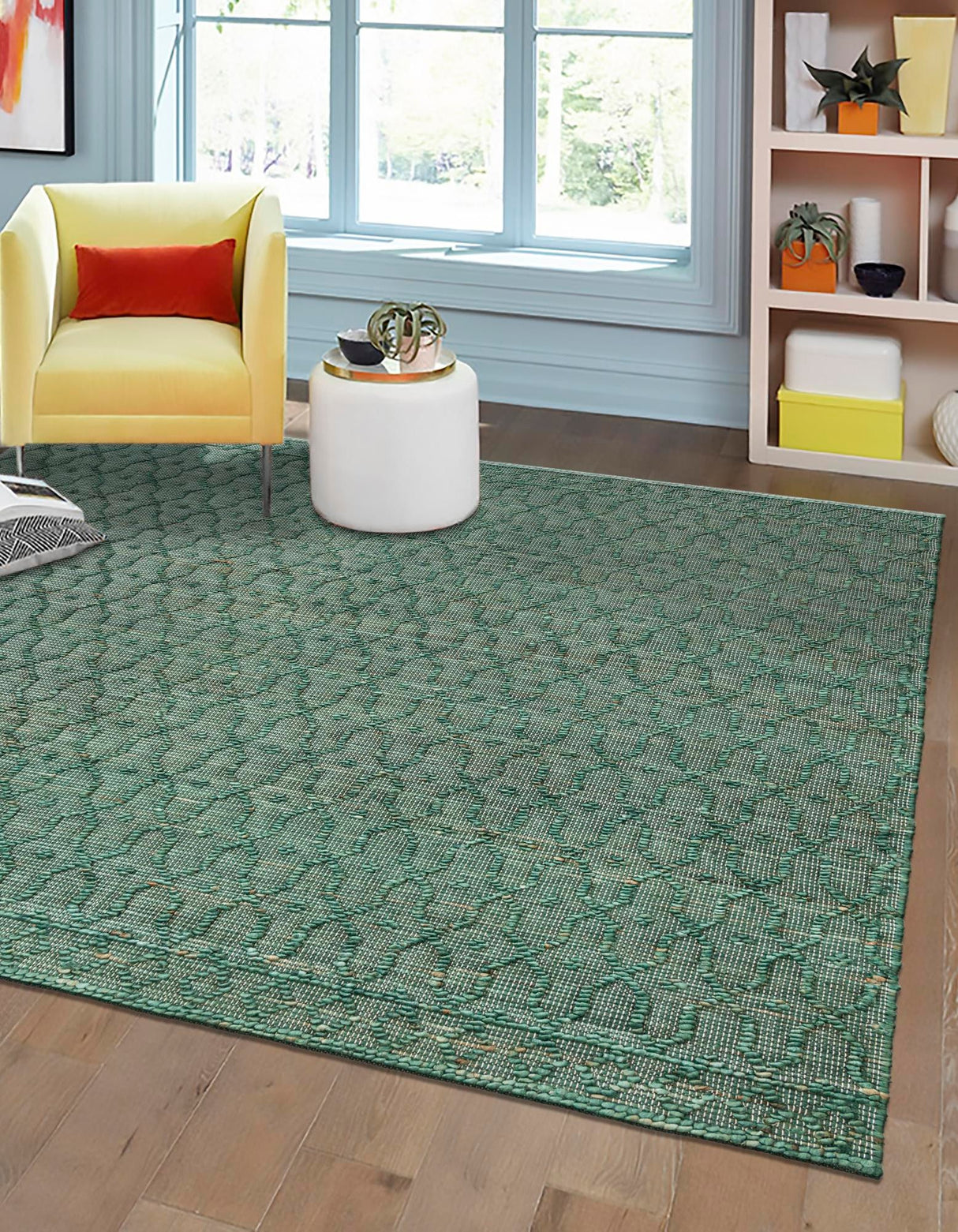 Hand Woven Larsa Colorful Hemp Jute Rug