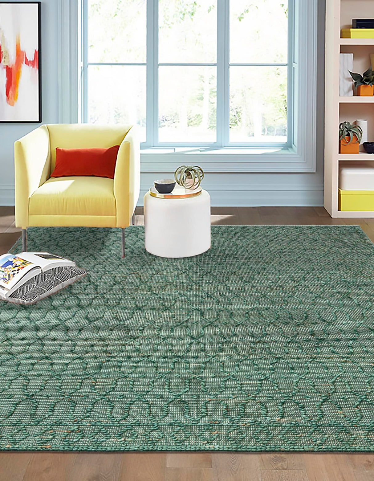 Hand Woven Larsa Colorful Hemp Jute Rug