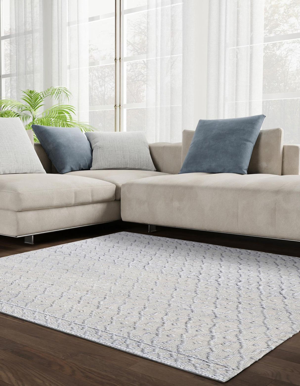 Hand Woven Larsa Colorful Hemp Jute Rug