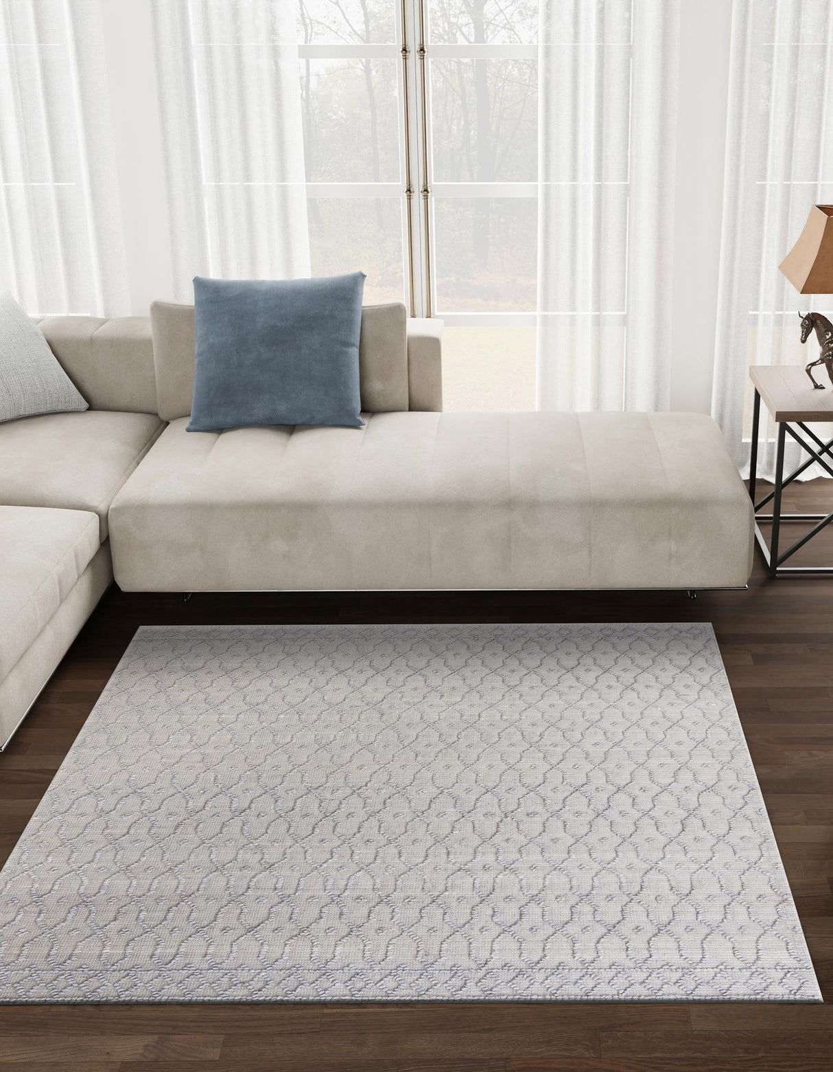 Hand Woven Larsa Colorful Hemp Jute Rug