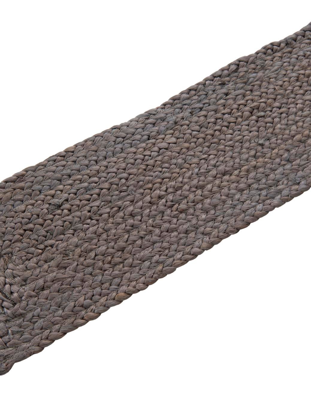 0' 9 x 2' 6 Hand Woven Braided Jute Stair Tread Rug