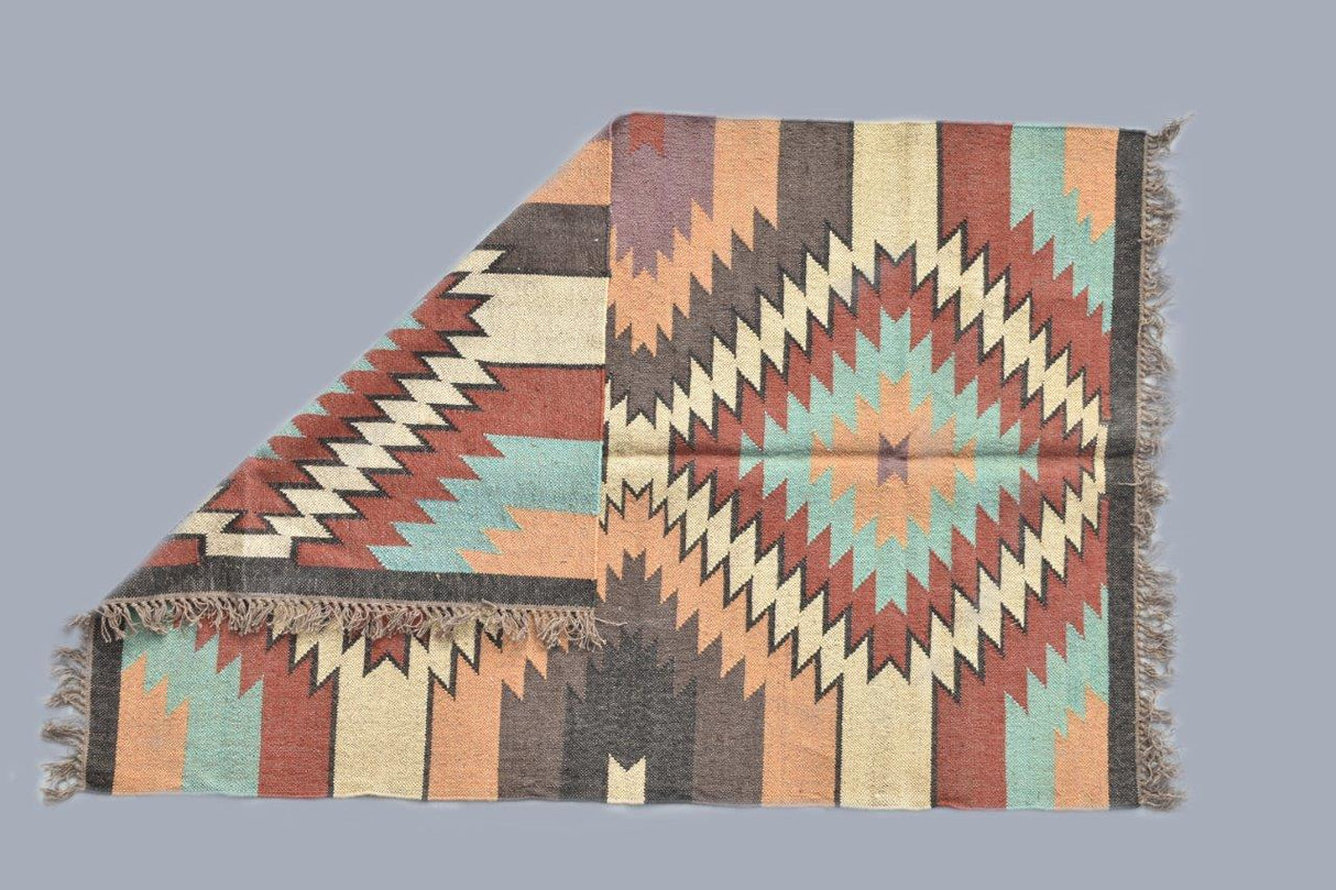 Natural Jute Kilim Dhurrie Rugs Handmade Home Decor Rug
