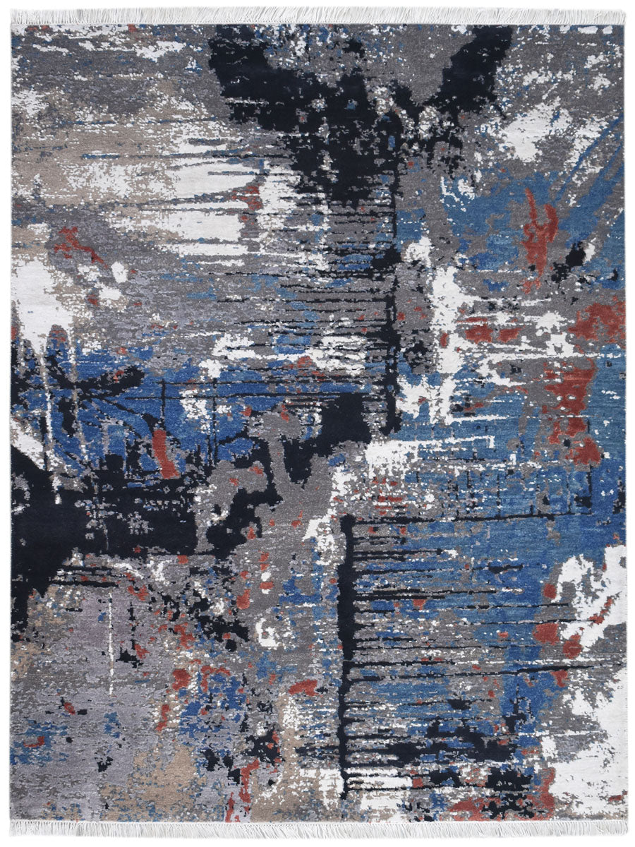 Hand Knotted Floor Carpet, Modern Design