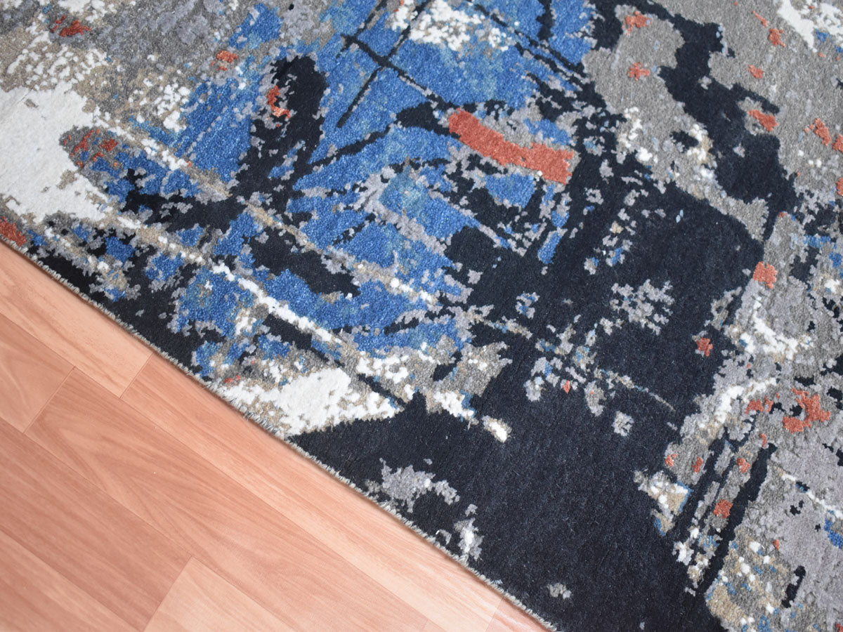 Hand Knotted Floor Carpet, Modern Design