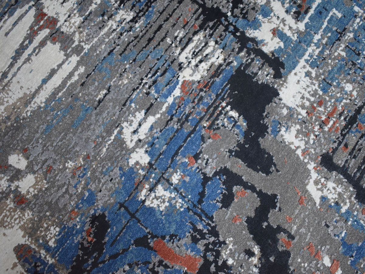 Hand Knotted Floor Carpet, Modern Design