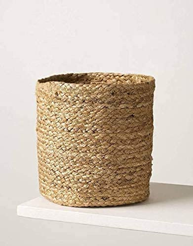 Handwowen Jute Planter Pots/Storage Basket with Handle, Multi-Purpose Storage Bag
