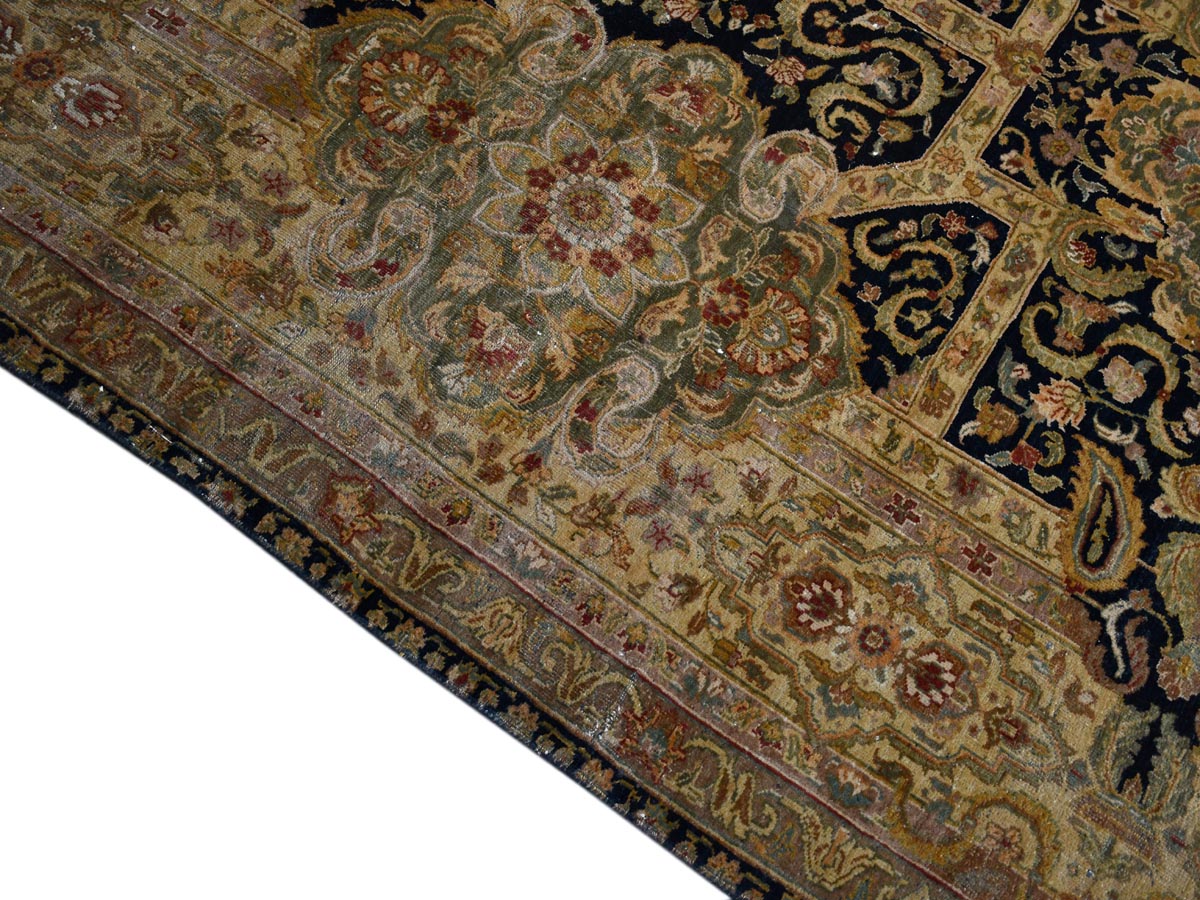 Hand Knotted Floor Carpet, Modern Design Hand Knotted Wool Carpet, Yellow -Black