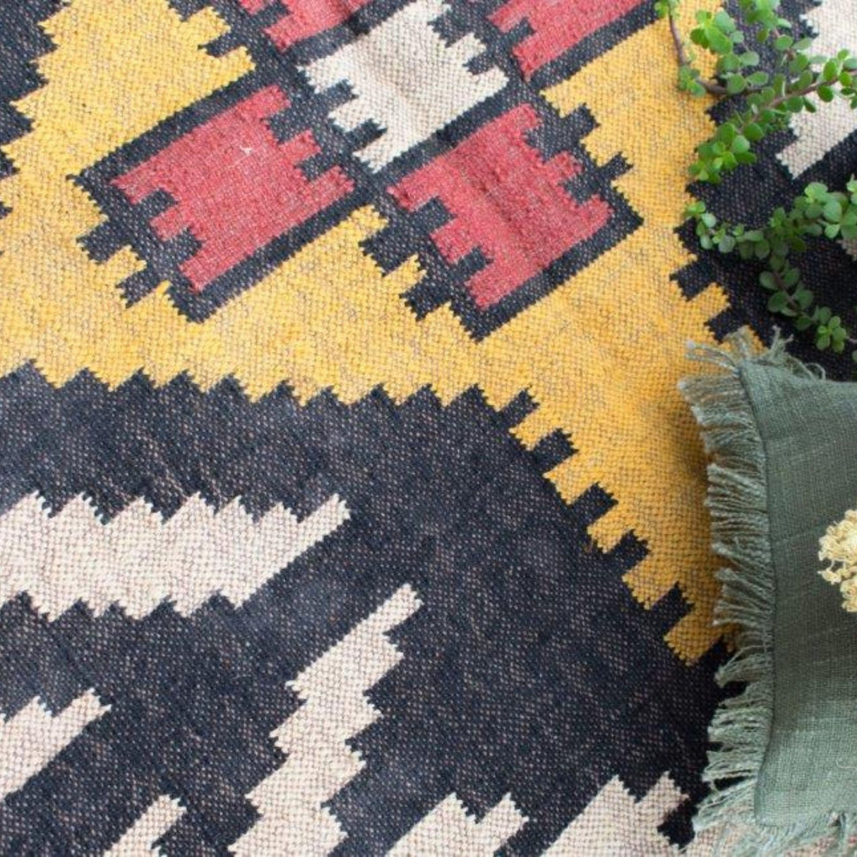 Natural Jute Kilim Dhurrie Rugs Handmade Home Decor Rug