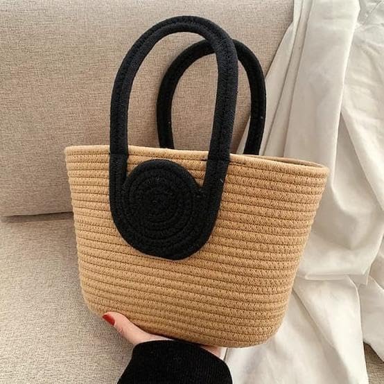 Hand Bag | Small Tote Bag | Summer Bag | Bucket Bag | Basket Bag | Bamboo Tote