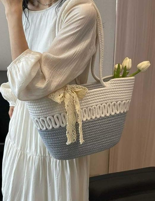 Hand Bag | large Tote Bag | Summer Bag | Bucket Bag | Basket Bag | Bamboo Tote